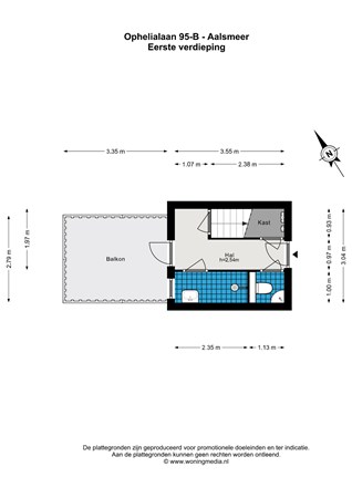 Floorplan - Ophelialaan 95B, 1431 HC Aalsmeer